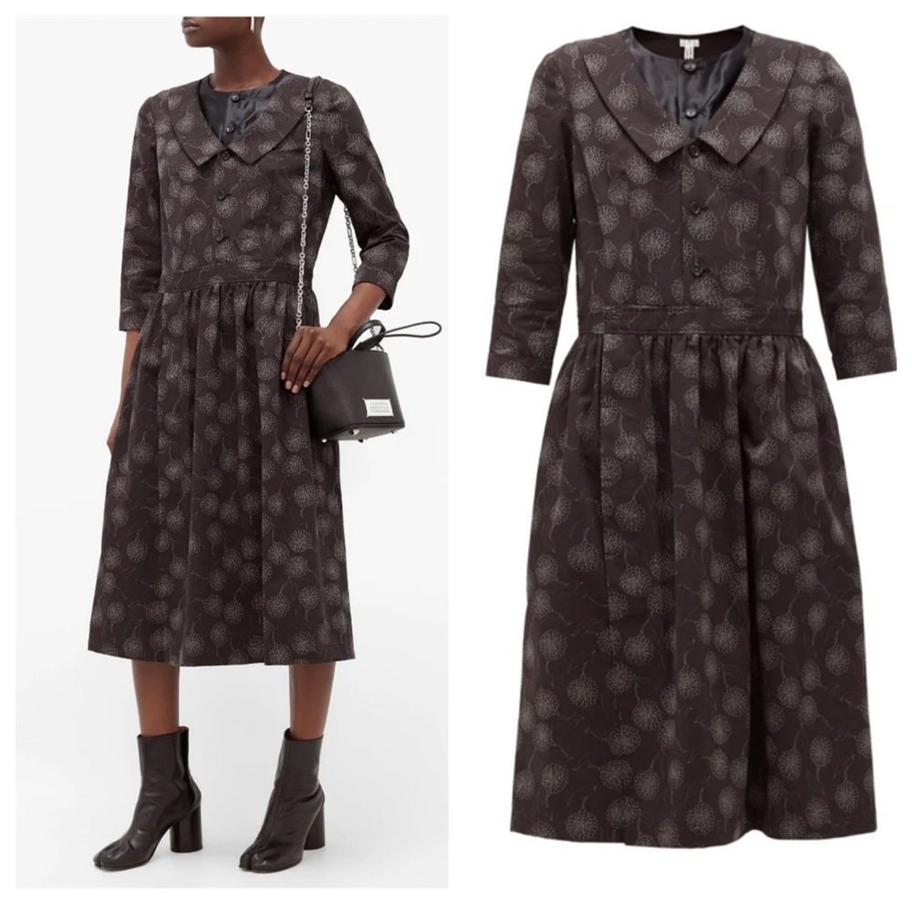 COMME DES GARÇONS Floral-Print Cotton-Crepe Dress